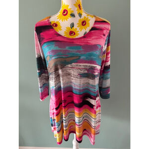 Caribe Women's Top, Small, Pink Multi